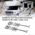 thumbnail image 3 of 2PCS RV Door Latch 304 Stainless Steel Multifunctional T Style Entry Door Catch Holder for Cargo Trailer Truck, 3 of 3