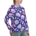 thumbnail image 6 of Kdxio colorful Skull mushroom rainbow Print Womens Oversized Hoodies Sweatshirts Hooded Pullover Tops Sweaters Casual-Large, 6 of 7