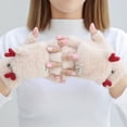 thumbnail image 3 of Invierno Con Calefacción Usb, Guantes Sin Dedos, Astas Peludas, Guantes De Piel Sintética, Cálidos, Suaves, Para Mujeres Y Hombres sonducket HA046363-01, 3 of 6