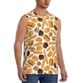 thumbnail image 2 of Kdxio Coffee Bun Hot Dog for Men's Muscle T-shirt,Sleeveless for Workout Running Athletic Gym Lounge Casual, 2 of 7