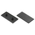 thumbnail image 1 of Unique Bargains Standard Plastic Rectangle Aluminum Extrusion End Cap Black 90x45mm Trolley, Fish Tank Rack, Storage Rack 20Pcs, 1 of 6