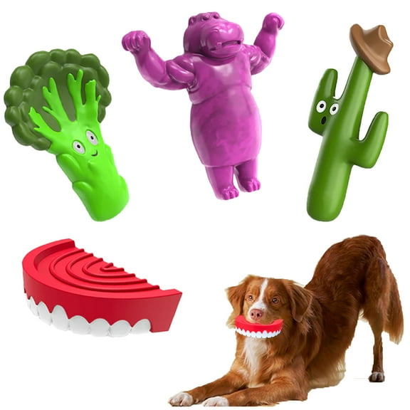 Pet Deluxe 4 Pack Large Dog Chew Toys for Aggressive Chewers Tough Dog Toys to Keep Them Busy Indestructible Super Chewer for Medium, Large Breed