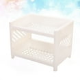 thumbnail image 4 of IBASETOY White Plastic Kitchen Cabinet Shelf for Storage and Countertop Spice Rack Organizer, 4 of 6