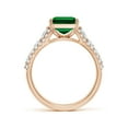 thumbnail image 2 of ANGARA Emerald-Cut Lab Grown 2.85 Ct Emerald Split Shank Engagement Ring for Women in 14K Rose Gold (Size-10x8mm) | May Birthstone, Anniversary, Jewelry Gift for Women | Lab-Grown Emerald Ring, 2 of 8