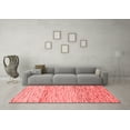 thumbnail image 3 of Ahgly Company Machine Washable Indoor Round Abstract Red Modern Area Rugs, 7' Round, 3 of 4