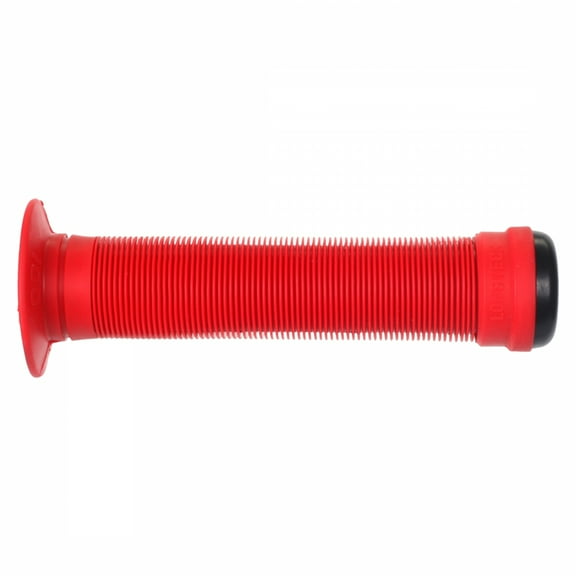 ODI Longneck ST Grips Red, Flange, 143mm Long (Push-in Plugs Included)