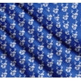 thumbnail image 3 of Soimoi Blue Cotton Cambric Fabric Artistic Flower & Dots Print Sewing Fabric Yard 56 Inch Wide, 3 of 7