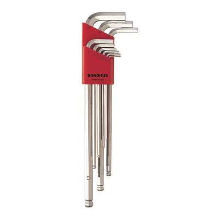 9 Pc Metric Ball End L Shaped Hex Key Set BONDHUS