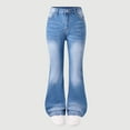 thumbnail image 2 of MKOSPLRT Tween Girls Flare Jeans Long Bell Bottom Wide Leg Denim Pants High Waist Flare Leggings for Girls with Pocket 6-13 Years, 2 of 6