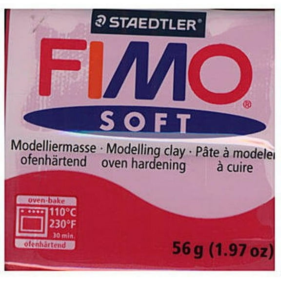 Fimo Soft Polymer Clay (Cherry Red) 4 packages