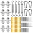 thumbnail image 1 of Sun Shade Sail Hardware Kit 80pcs for Rectangle Sun Shade Sails Canopy Installation Accessories M6 Turnbuckles, 1 of 7
