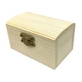 thumbnail image 2 of Caja de madera sin terminar jinwen joyero de madera para recuerdo de fiesta tapa de arco, 2 of 8