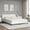 White, variant on vidaXL Bed Frame with Headboard Base Platform Bedroom Furniture Faux Leather