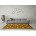 thumbnail image 3 of Ahgly Company Machine Washable Indoor Rectangle Persian Yellow Traditional Area Rugs, 5' x 7', 3 of 4