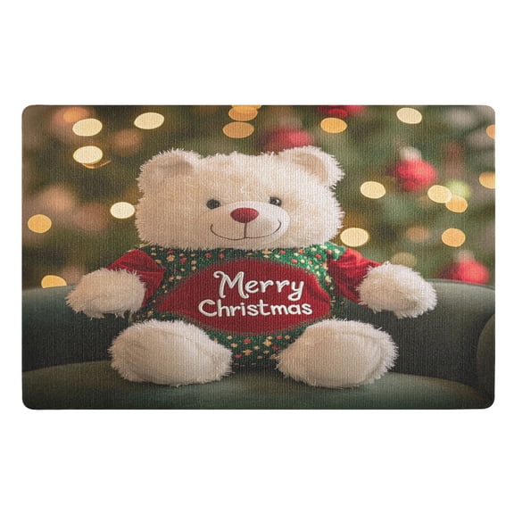 BZSMCE Floor Mats 32x20in Christmas Toy Bears Creativity Doormats