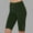 Army Green, variant on Olyvenn Women's Knee Length Capri Leggings Stretch Casual Fintess Summer Yoga Workout Pants Slim Fit Plus Size Cropped Trouser Blue L