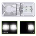 thumbnail image 4 of 5 Pack Leisure LED RV LED Ceiling Double Dome Light Fixture with ON/OFF Switch Interior Lighting for Car/RV/Trailer/Camper/Boat DC 12V Natural White 4000-4500K 48X2835SMD (Natural White 4000-4500K, 5), 4 of 4