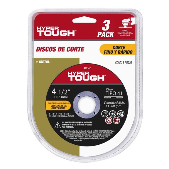 Disco Corte Metal 4 1/2" X 1.6mm 3 Pack