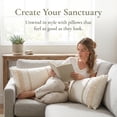 thumbnail image 4 of REGALWOVEN 2 Pcs Decorative Boho Throw Pillow Cover, Modern Textured Tufted Pillow Cover Striped for Couch Bed Sofa White 12" x 20", 4 of 7