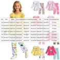 thumbnail image 3 of CAICJ98 Toddler Girl Clothes 2T 3T 4T 5T Kid Fall Outfit Ruffle Long Sleeve Shirt Top Print Pants Little Girls Winter Clothing Set, Size 2-8 Years, 3 of 8