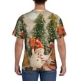 thumbnail image 3 of Vsdgher Holiday Christmas Stars Print Men's Dry Fit Mesh Athletic Shirts Moisture Wicking Tennis T-Shirt Tops, 3 of 9