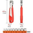 thumbnail image 2 of Mini Ratchet Wrench Screwdriver Bit Set, 1/4 Ultra Low Profile Micro Socket Set with 90 Degree Mini Offset Reversible Drive Handle & Multi Hex Bits, 2 of 6