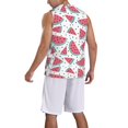 thumbnail image 2 of Pofeuu Watermelon Print Basketball Jersey, Shirts for Men Youth Basketball Jersey Crew Neck-Medium, 2 of 6