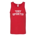 thumbnail image 2 of Wild Bobby YAY SPORTS! Sports Men Graphic Tank Top, Red, Medium, 2 of 5