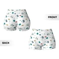 thumbnail image 5 of Xecao Cartoon House Car Print Workout Shorts for Women Soft Smooth Gym Yoga Scrunch Active Tennis Workout Running Shorts, 5 of 9