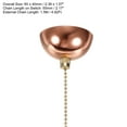 thumbnail image 2 of 2 Pack AC 125/250V Pull Chain Switch Rose Gold On/Off Hemisphere Cover, 2 of 6