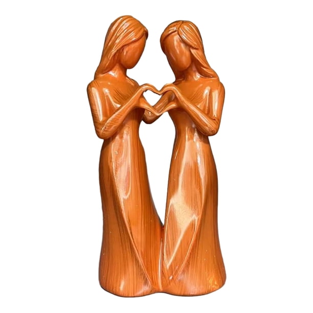 Figura de la amistad entre hermanas, estatua de la amistad femenina, escultura para dos, tres, cuatro, cinco o seis hermanas, amigas, mejores amigas, regalos de cumpleaños y Navidad.