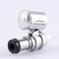 thumbnail image 1 of Mini microscopio de metal 60x Lupa de mano con luz LED UV para joyas Diamantes, piedras, monedas, sellos TUNC Sencillez, 1 of 5