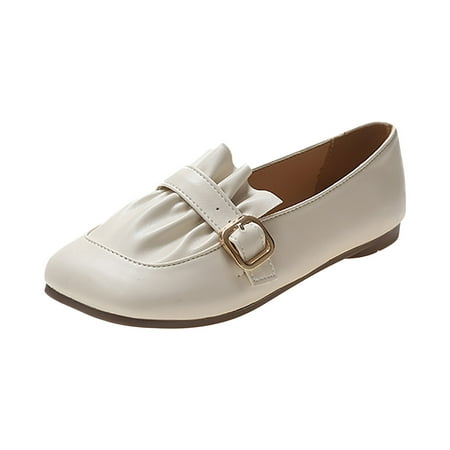 

SEMIMAY Fashion Four Seasons Women S Flat Bottom Square Head Shallow Mouth Slippers Comfortable Solid Color