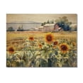 thumbnail image 3 of Designart "A Golden Sunflower on the Farm II" Floral Print on Natural Pine Wood, 3 of 5