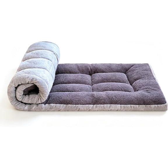 Thick Camping Sleeping Pad - Lamb Fluff Camping Cot Pads for Adult, Soft Sleeping Mat, Non-Slip Camping Mattress Pad for Camp Cot/Rv Bunk/Narrow Twin Beds