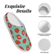thumbnail image 5 of Lsque Hand Drawn Strawberry Pattern Womens Comfort Cotton on Scuff With Memory Foam and Anti-skid Sole Slipper-44/45, 5 of 7