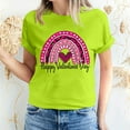 thumbnail image 3 of Fesfesfes T Women's Valentine's Day Love Printed Short Sleeved T-shirt Top Short Sleeved Round Neck Top/Shirt Graphic Tee Women XL(US:10), 3 of 6