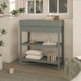 thumbnail image 5 of Dream On Me Owen Changing Table in Sea Grass, JPMA Certified, with two bottom shelves for storage, 5 of 7