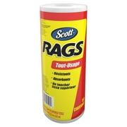 Scott 75230 Rags On A Roll, White, 10.4" x 11", 55 Sheet/Roll