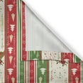 thumbnail image 5 of Ambesonne Christmas Grommet Curtain, Deer Pines Borders, 50" x 96", Green Dark Coral White, 5 of 6