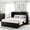 Black, variant on Queen Size 2-in-1 Murphy Cabinet Bed, Foldable Platform Bed Frame with Large Storage Drawer and Built-in Power Strip, Multi-Functional Murphy Bed, Blue