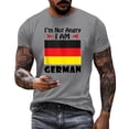 thumbnail image 1 of T-Shirt Homme Imprimé Lettre Allemande Confortable Été Décontracté avec Tissu Extensible pour Intérieur Extérieur, 1 of 6