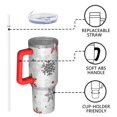 thumbnail image 4 of Multicolor Christmas Snowflake Pattern Tumbler with Handle and Lid,40oz Double Wall Vacuum Insulated Tumbler,Cups Gift for Women and Men, 4 of 7