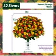 thumbnail image 3 of Sympathy Silks Artificial Cemetery Flowers 18" Sunset Orange Garden Mums for a Cemetery Vase, 3 of 9
