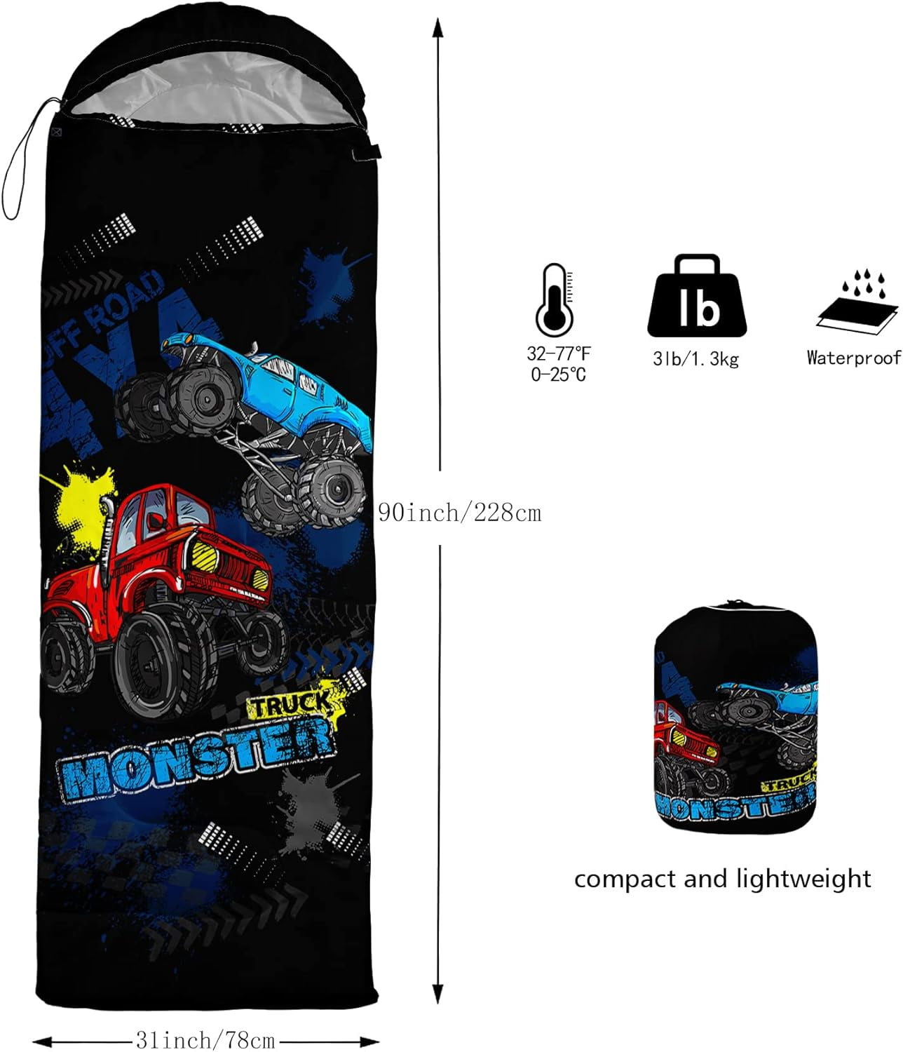 Camping Sleeping Bags,3 Season Warm & Cool Weather,Lightweight,Waterproof Sleeping Bags for Adults & Kids,Traveling,and Outdoors,Camping Gear Equipment