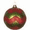 Lime/Red, variant on Vickerman 8" Black and White Matte Chevron Ball Christmas Ornament with Glitter Accents