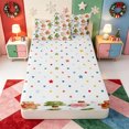 thumbnail image 4 of Manfei Xmas Festive Snowflake Zipper Twin Comforter Sets with Fitted Sheet and 2 Pillowcases,Bright Farm Cattle Zipper Bedding Set,Polkadot Reversible,4 Pieces, 4 of 7