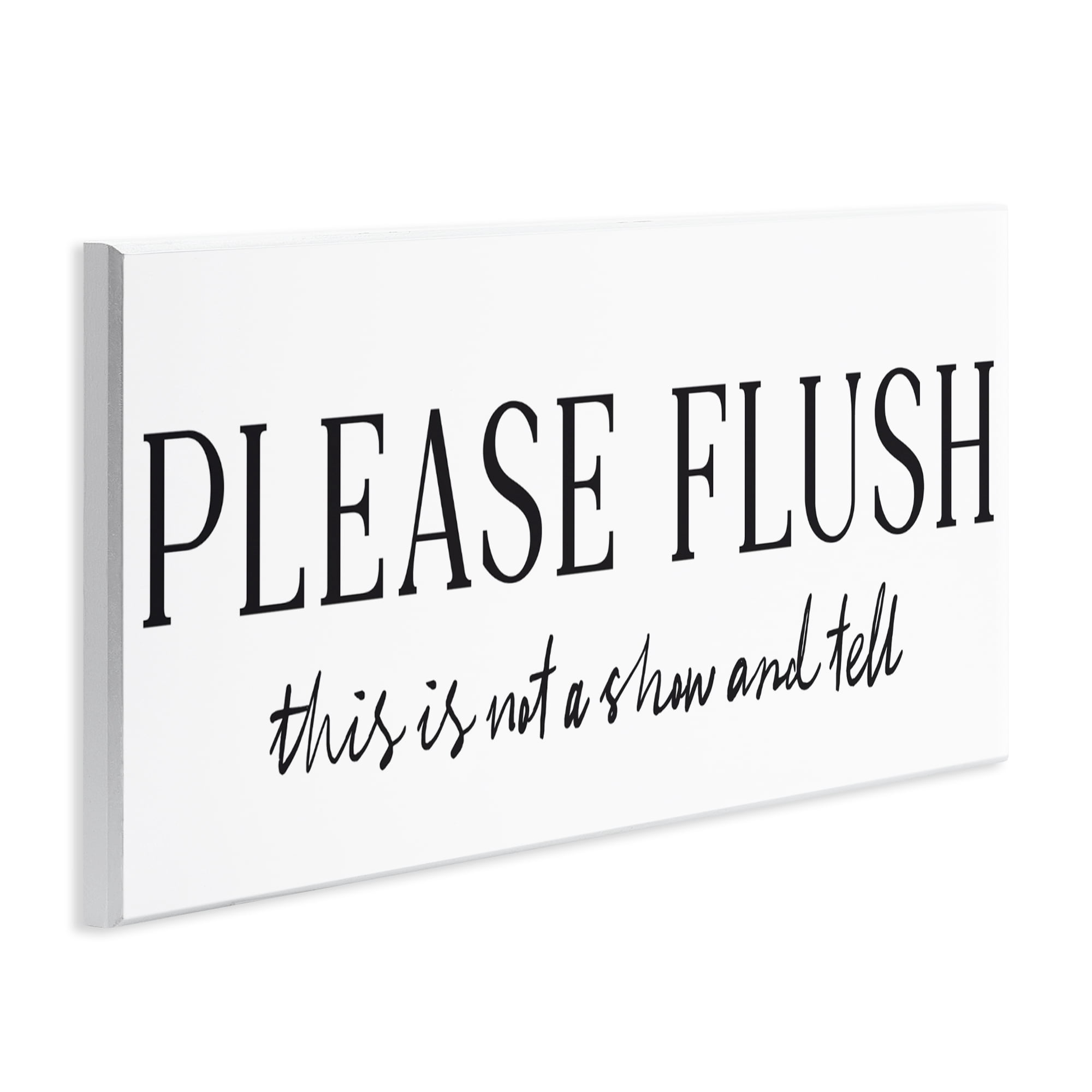 Stupell Industries Not Show & Tell Bathroom Wall Plaque Art, design by Lettered and Lined