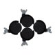 thumbnail image 4 of PAMINGONO 4Ud Utilitario Con Soporte Estable Y Material ABS Duradero En Color Negro, 4 of 7