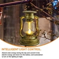 thumbnail image 3 of Hanging Handle Solar LED Outdoor Decorative Light Waterproof Solar Lantern Candle Light with LED Yellow Flashing Light for Outdoor Camping, 3 of 9
